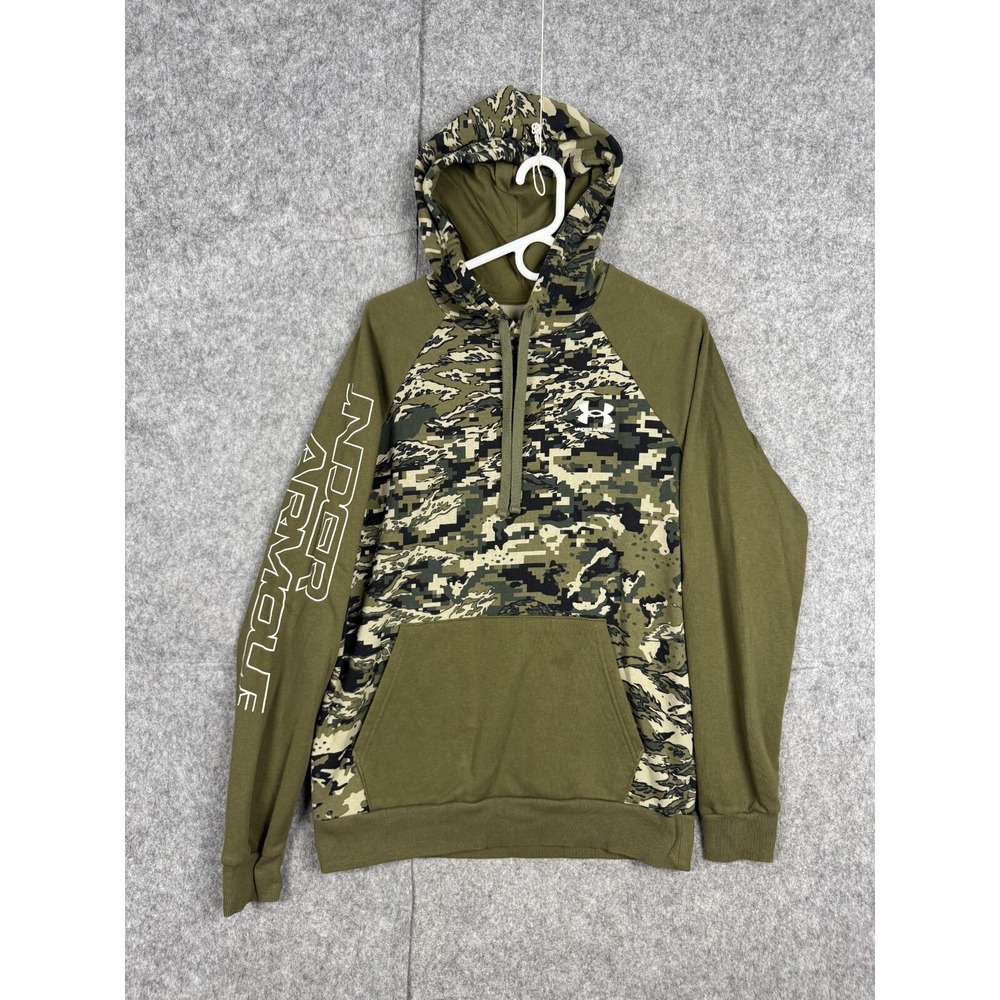 Under Armour Camo Hoodie Mens Medium Pullover Long Sleeve Hooded Hunting ***